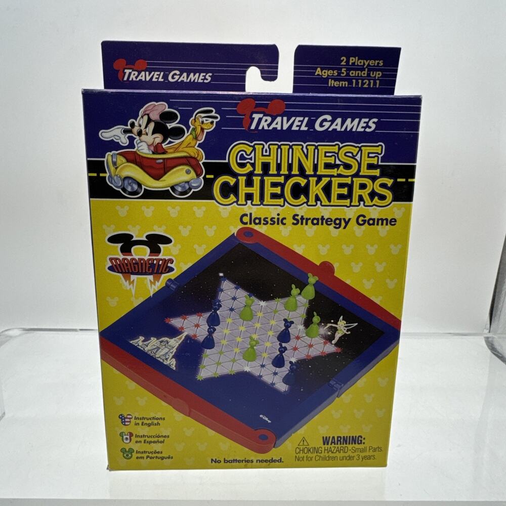 Extremely Rare Walt Disney World Travel Games Chinese Checkers New Sealed